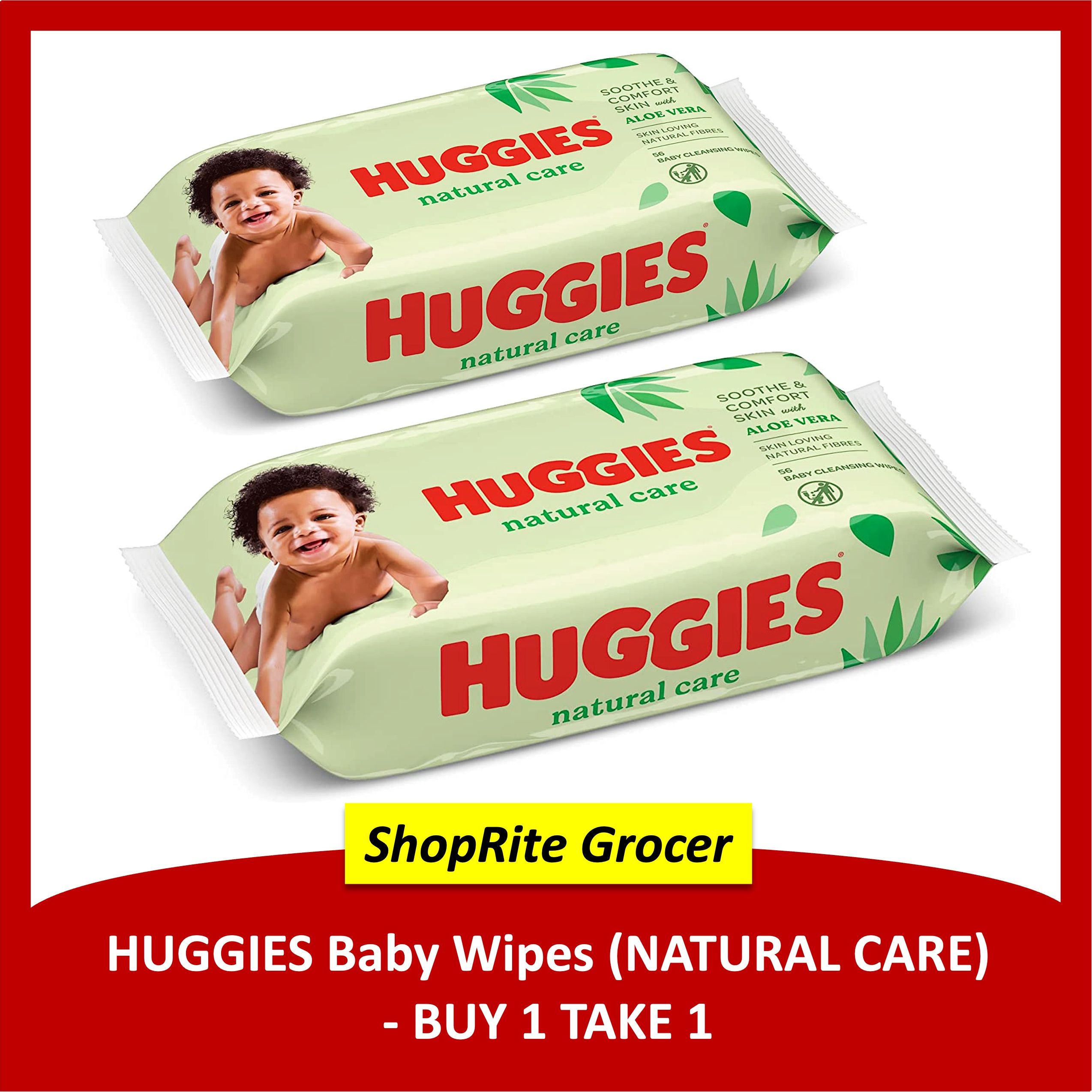 Huggies Baby Wipes NATURAL CARE with ALOE VERA 56 wipes per pack (BUY