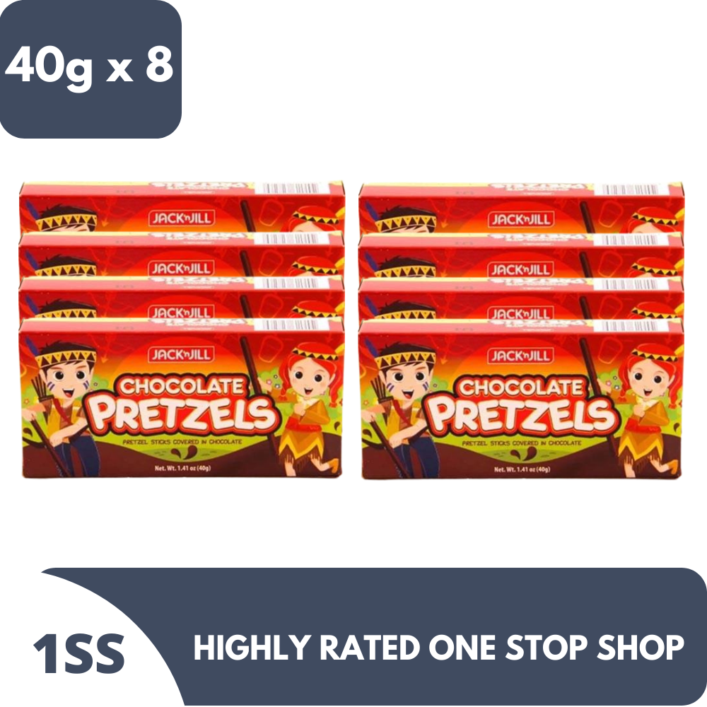 Jack n' Jill Chocolate Pretzels 40g x 8 Lazada PH