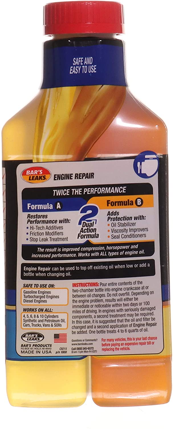Bar's Leaks Engine Repair 2 Dual Action Formula,16.9 fl.oz / 500ml
