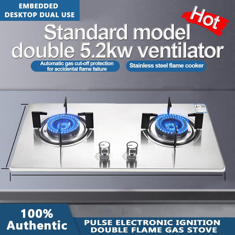 Sup embedded double burner dualpurpose gas stove countertop stove
