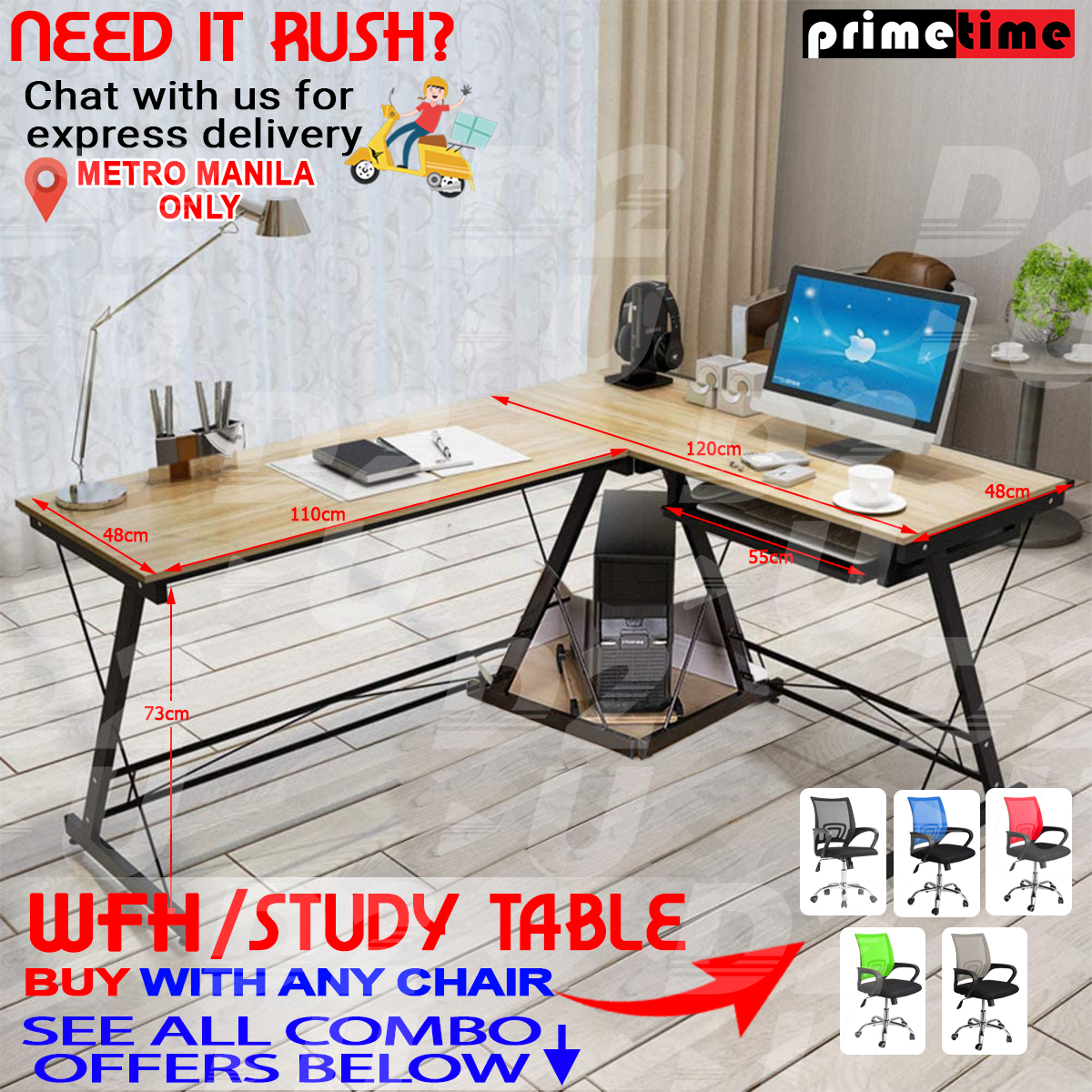 Primetime Minimalist LShape Computer Table Lazada PH