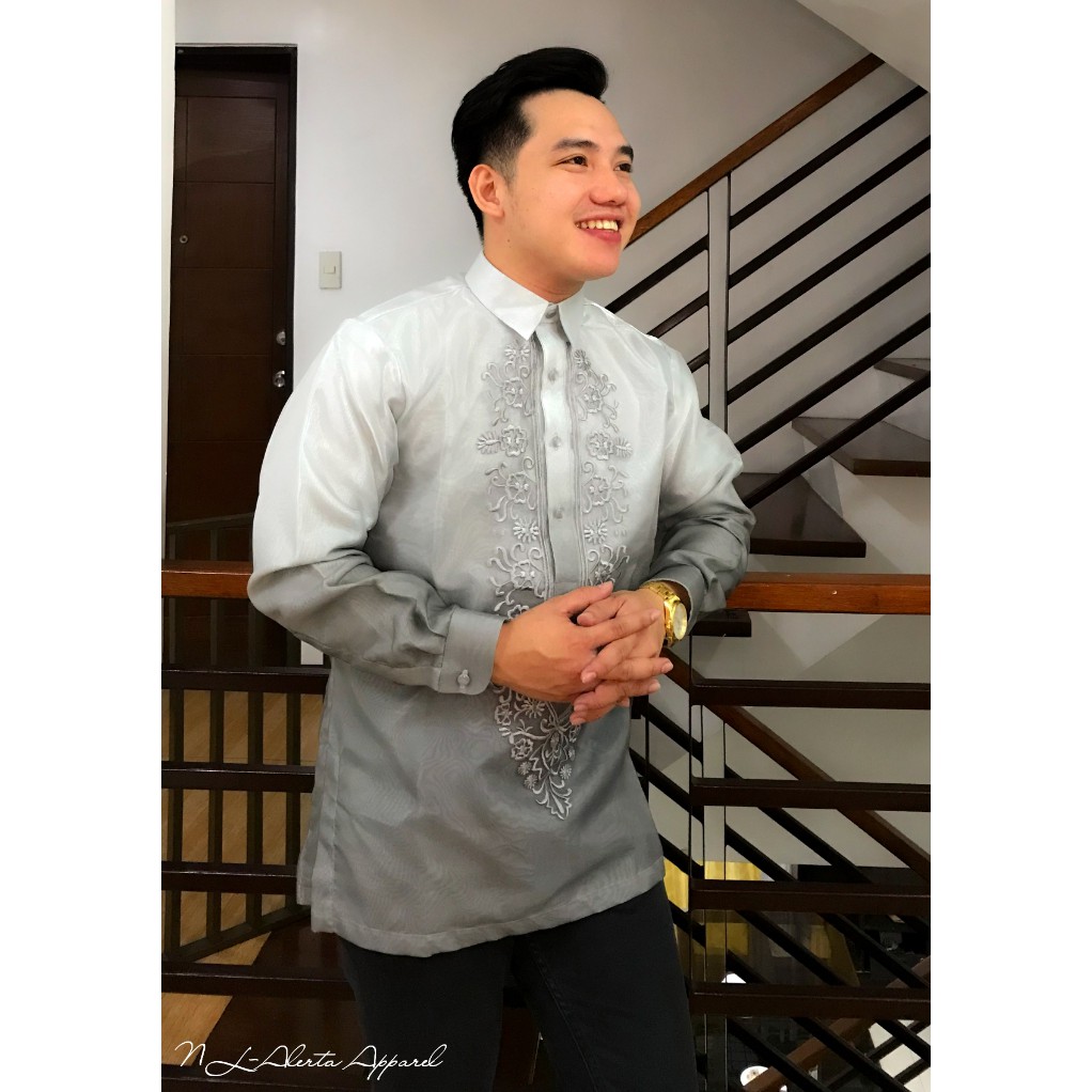 Barong Tagalog Monochromatic Pure Embroidered Barong Lazada Ph