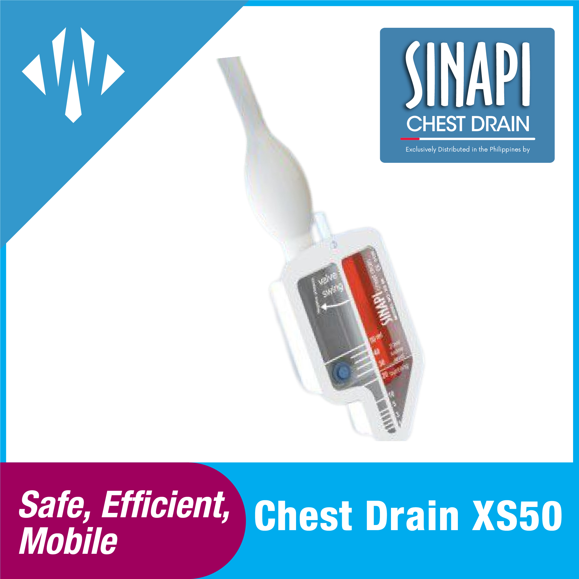 Sinapi Chest Drainage System Xs50 - 50Ml - Hospitalbuy