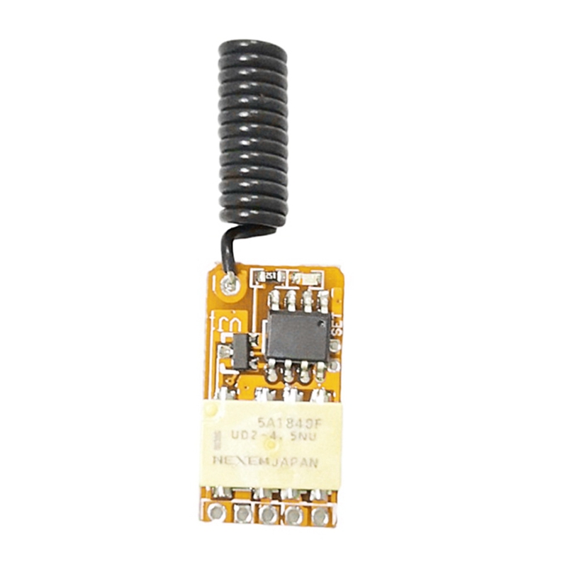 Push Button Saving Mini Relay Contact Receiver RF Wireless Switches Receiver DC3.7V-12V 433Mhz Smart Home Small Tiny Remote Switches