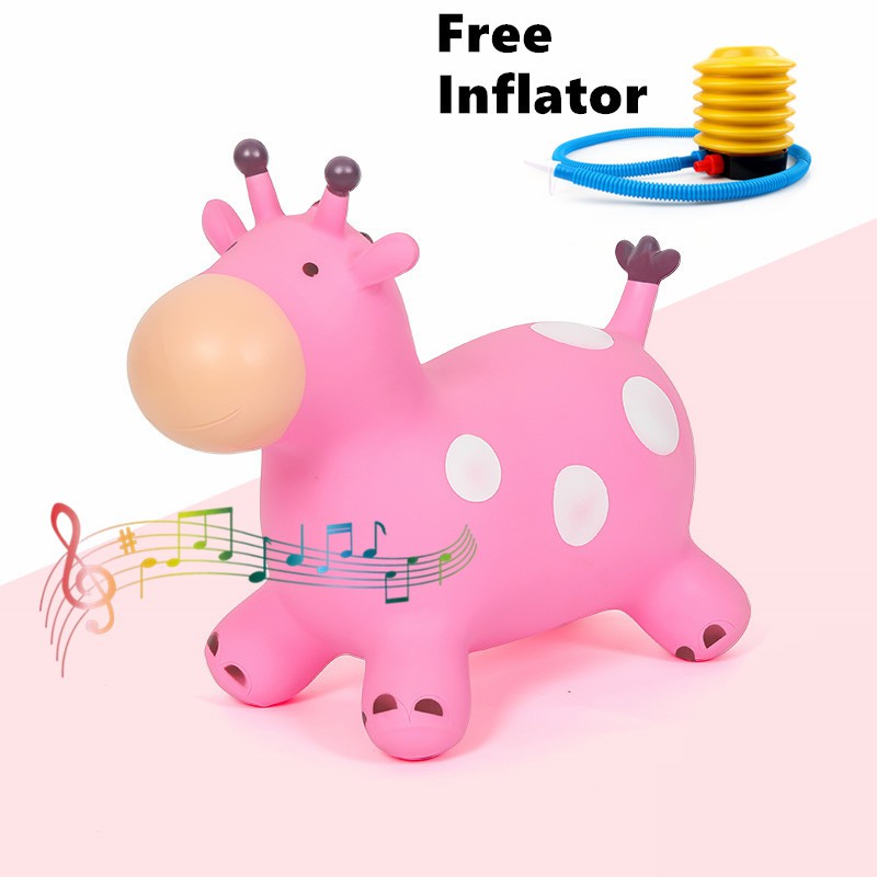 Bouncy Donkey Animal with Sounds Kiddie Inflatable Toys Jumping Horse