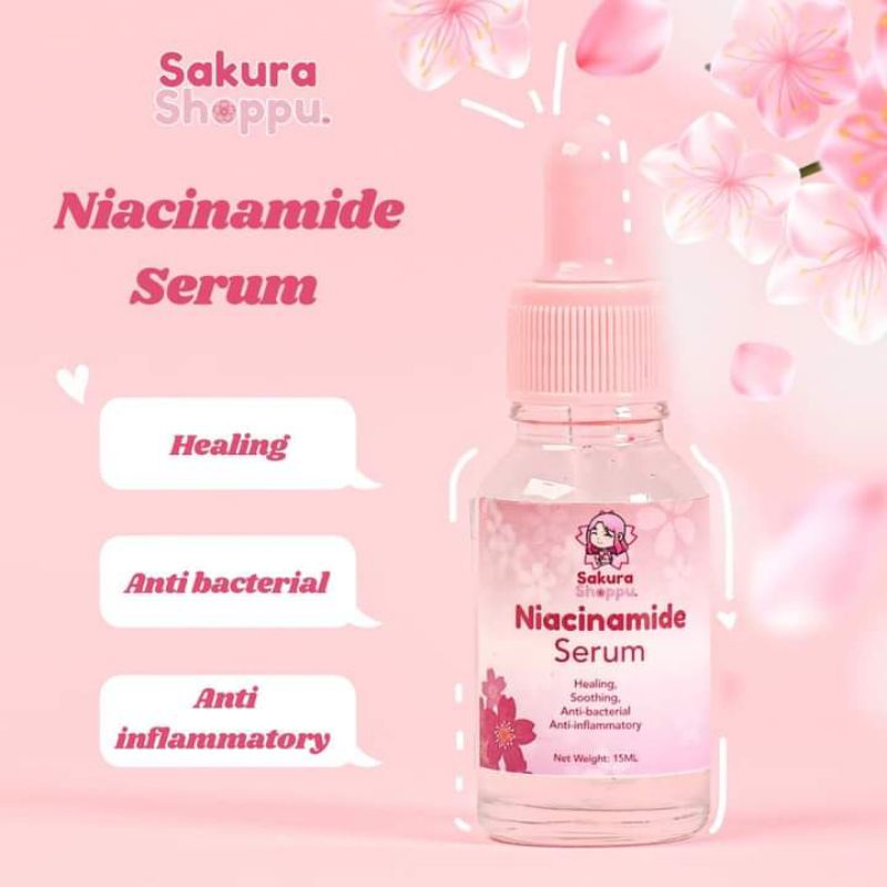 🤞💯 Sakura Shoppu Face Serum Niacinamide soothing antibacterial, and