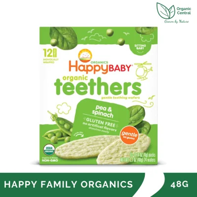 Happy Baby Organic Teethers Pea & Spinach 48g