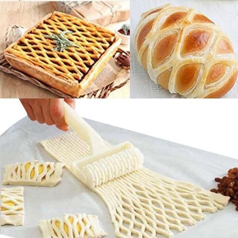 US_ Pastry Pizza Plastic Dough Needle Wheels Roller Bread Hole Punch DIY Baking 