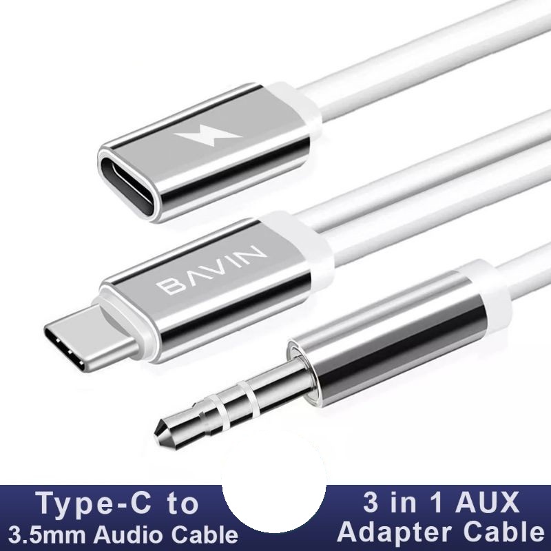 Power Adapter Audio Jack Cable AUX 