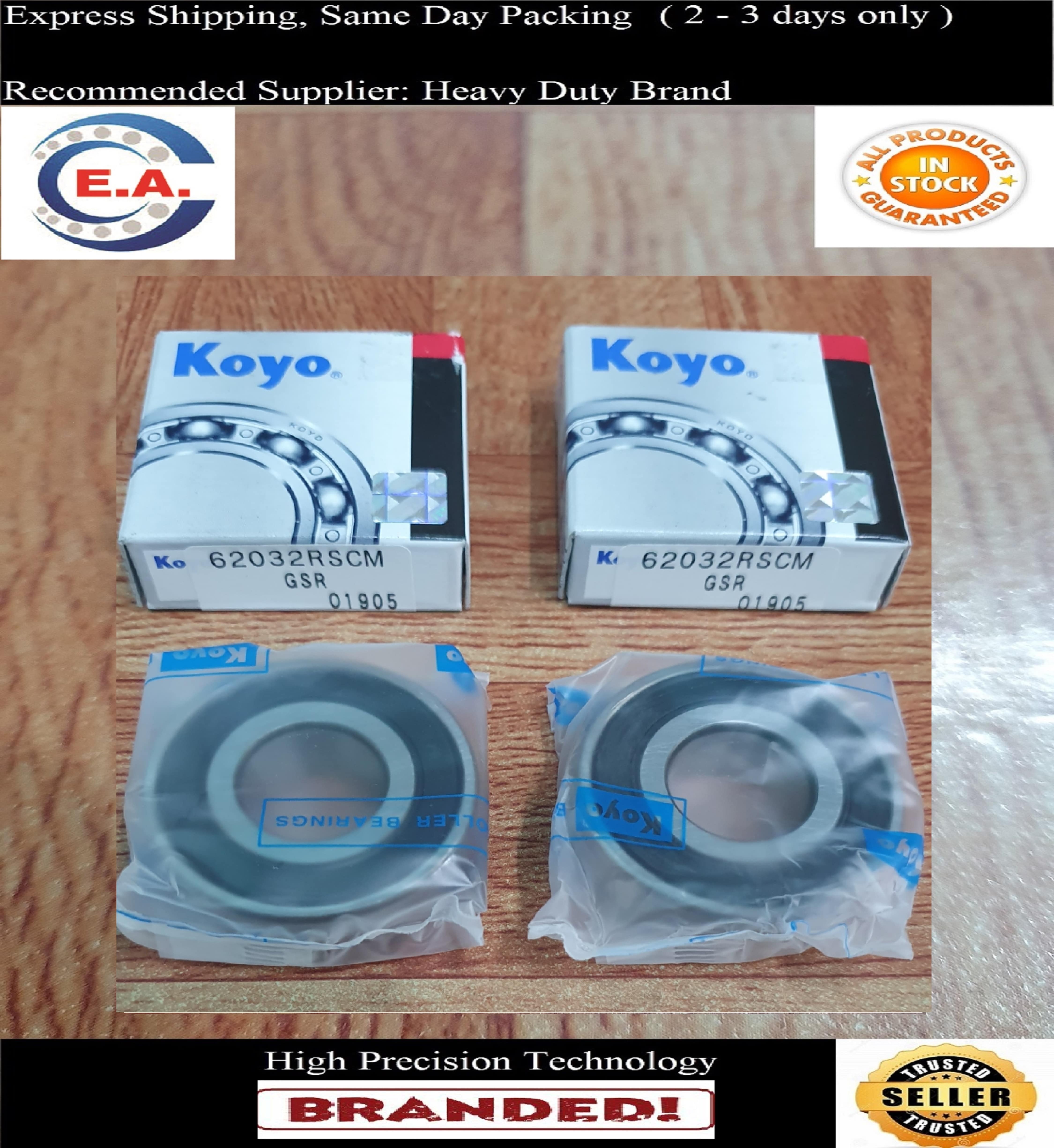 (2pcs) 6203 2RS Original Japan Koyo Bearing 17x40x12 6203-2rs 62032rs ...