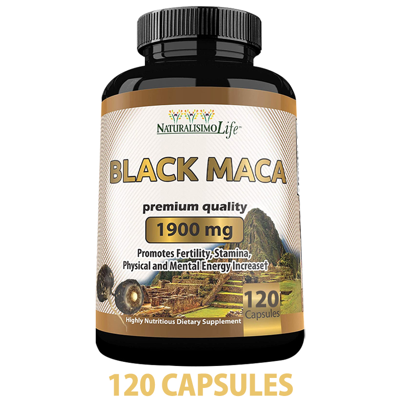 Black Maca Extract 1900mg Energy & Stamina Stress Relief Improvement