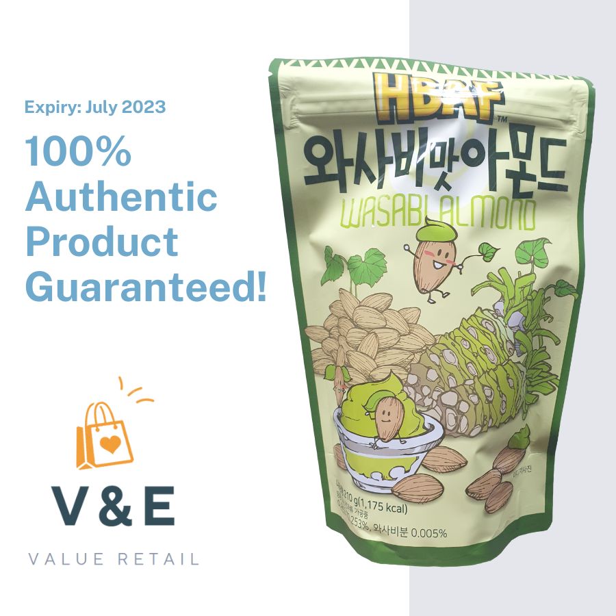HBAF Wasabi Almond, 210g (July 2023 Expiry) Lazada PH