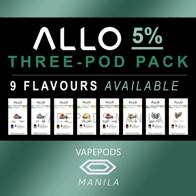 Allo Pods 50mg / 5% Nic Level - 3pcs per pack - For Allo Vape Devices only