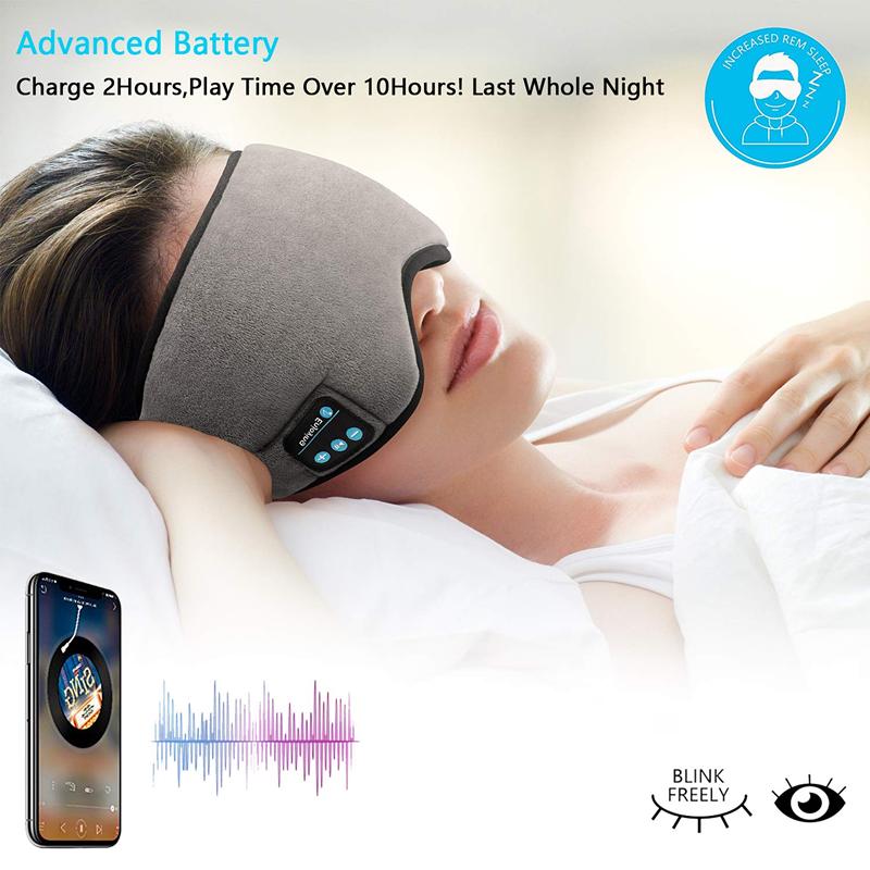 Bluetooth Sleeping Eye Mask Headphone Travel Sleeping Headphone Eye Mask Handsfree Music Sleep