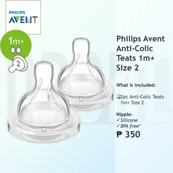 avent non spiral teats