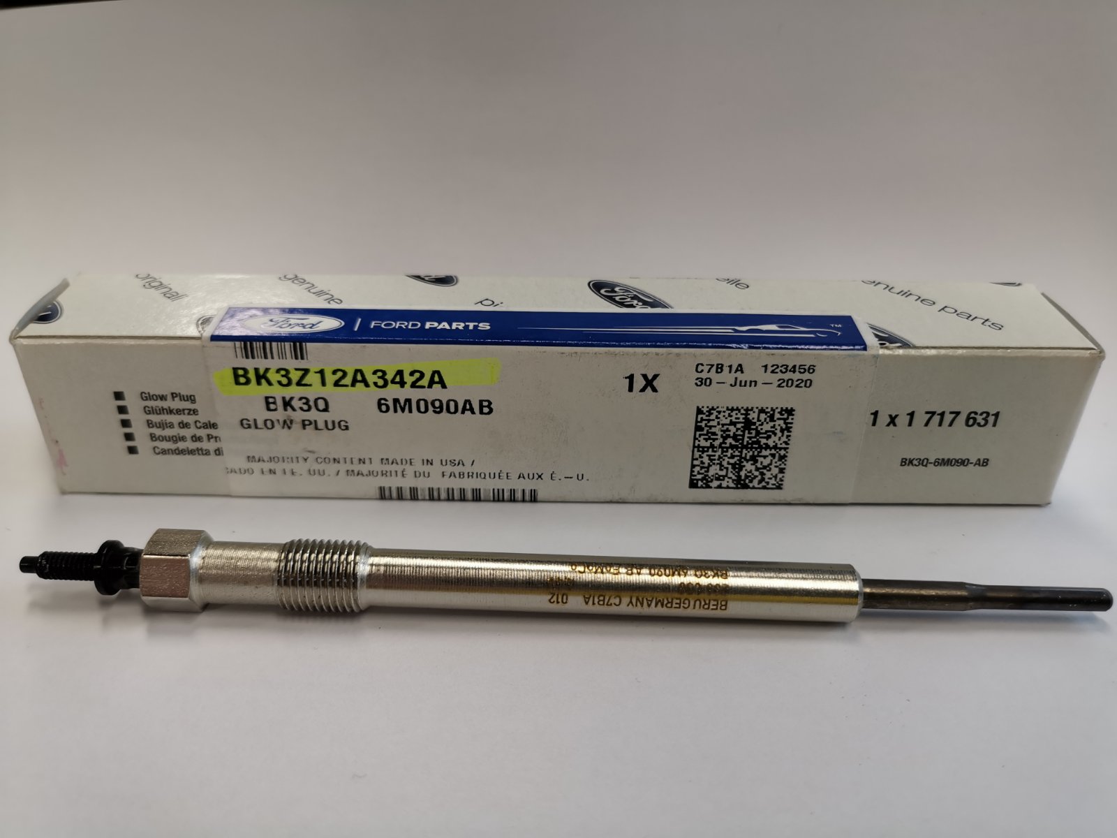 Ford Glow Plug ( 1 pc ) for Ford Everest 2.2L & 3.2L / Ford Ranger 2.2L & 3.2L PN BK3Z12A342A