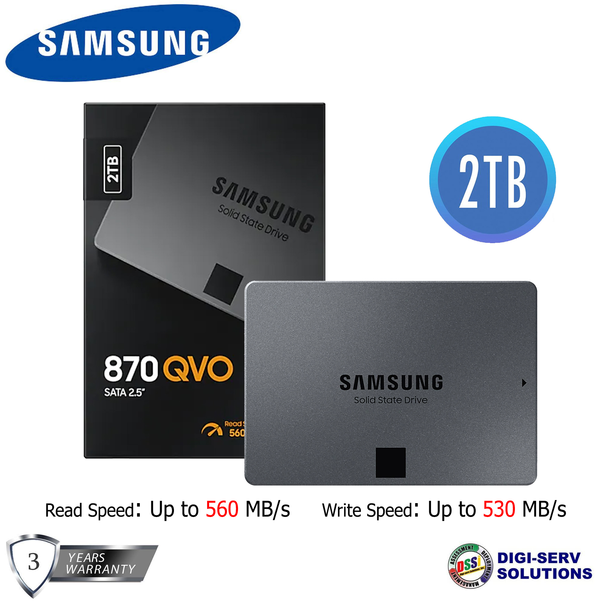 Samsung 870 QVO 1TB SATA 2.5インチ 内蔵 SSD - ノートPCケース