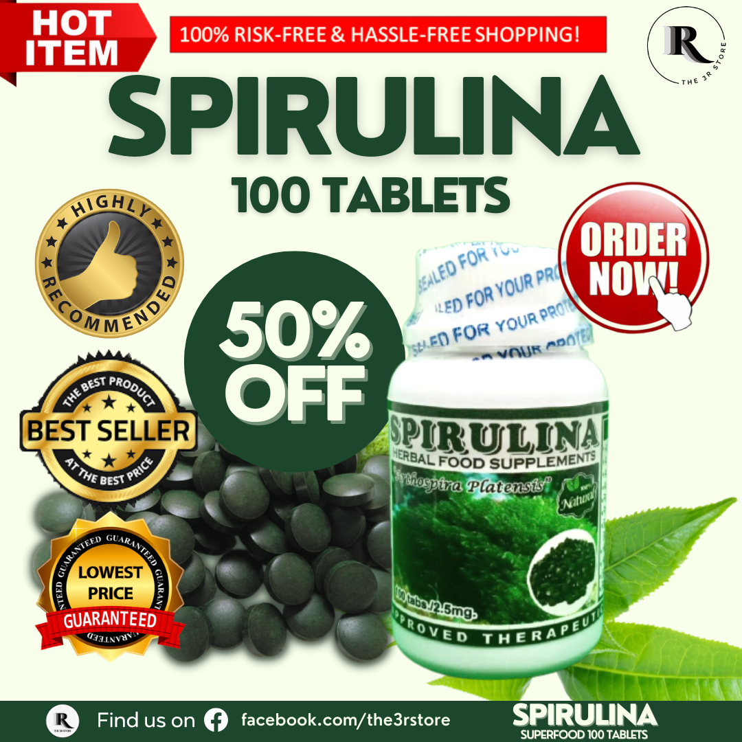 😄 Original Spirulina Tablets 100 Tablets 250mg spirulina food