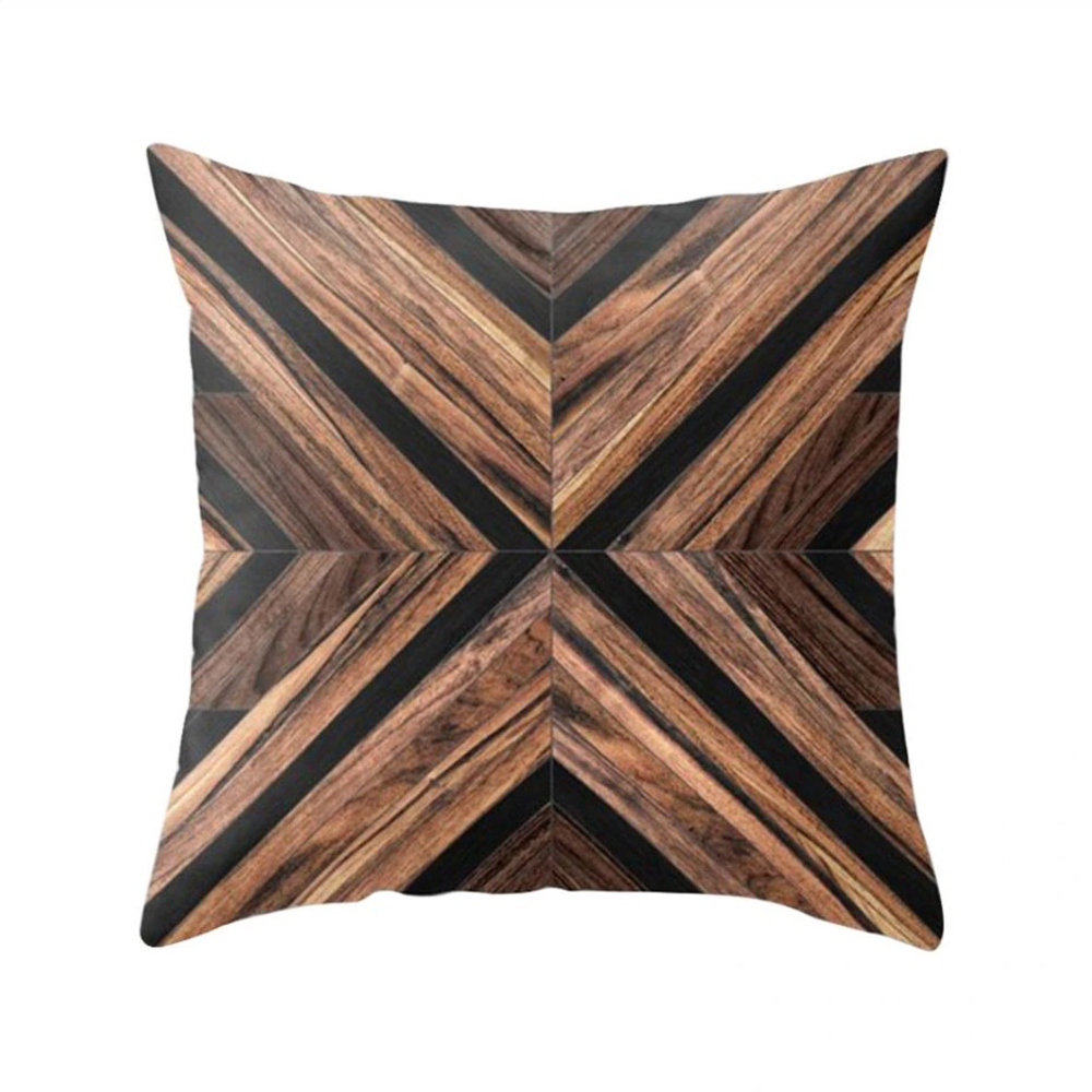CKS Creative Wood Texture Marble Pillows Cases Modern Nordic Geometric