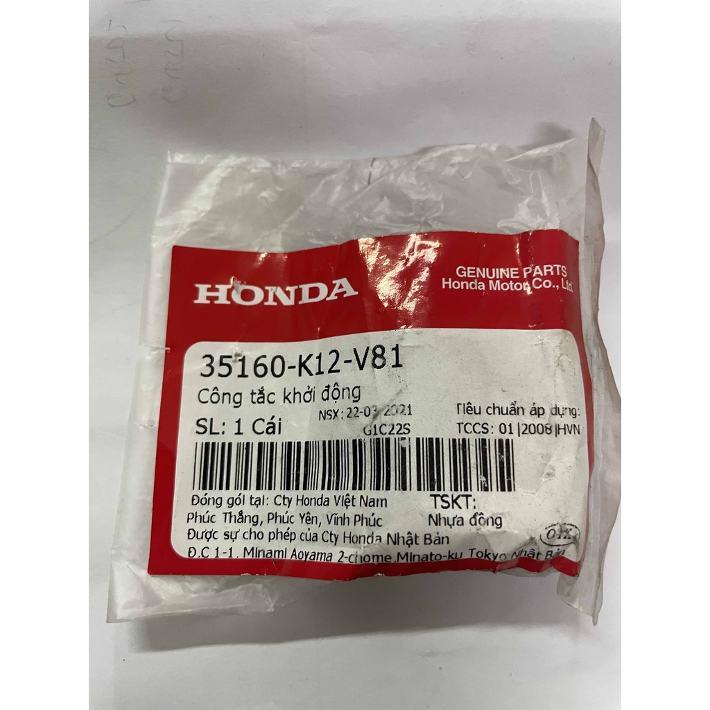 Honda Genuine Starter Switch 35160k12v81 for Airblade 150 | Lazada PH