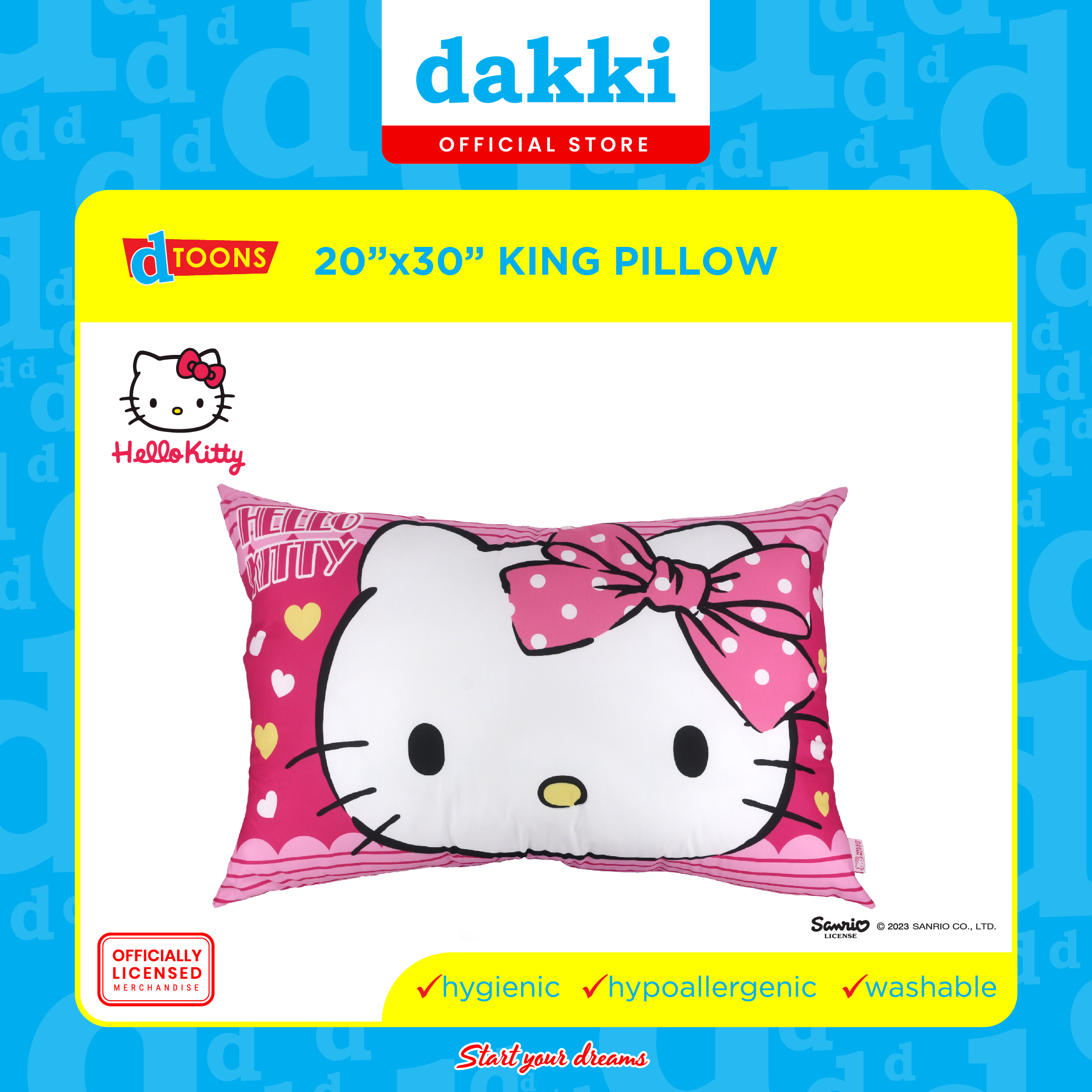 Dakki 20 x30 Hello Kitty Ribbon Face King Pillow Lazada PH