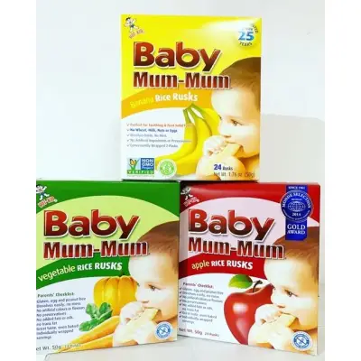 Baby Mum Mum Organic Baby Food Snacks Rice Biscuits (J T Express only for 4 Boxes or more)