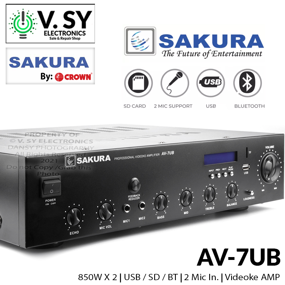 Original 2023 SAKURA AV7UB 850W X 2 Videoke Professional Audio