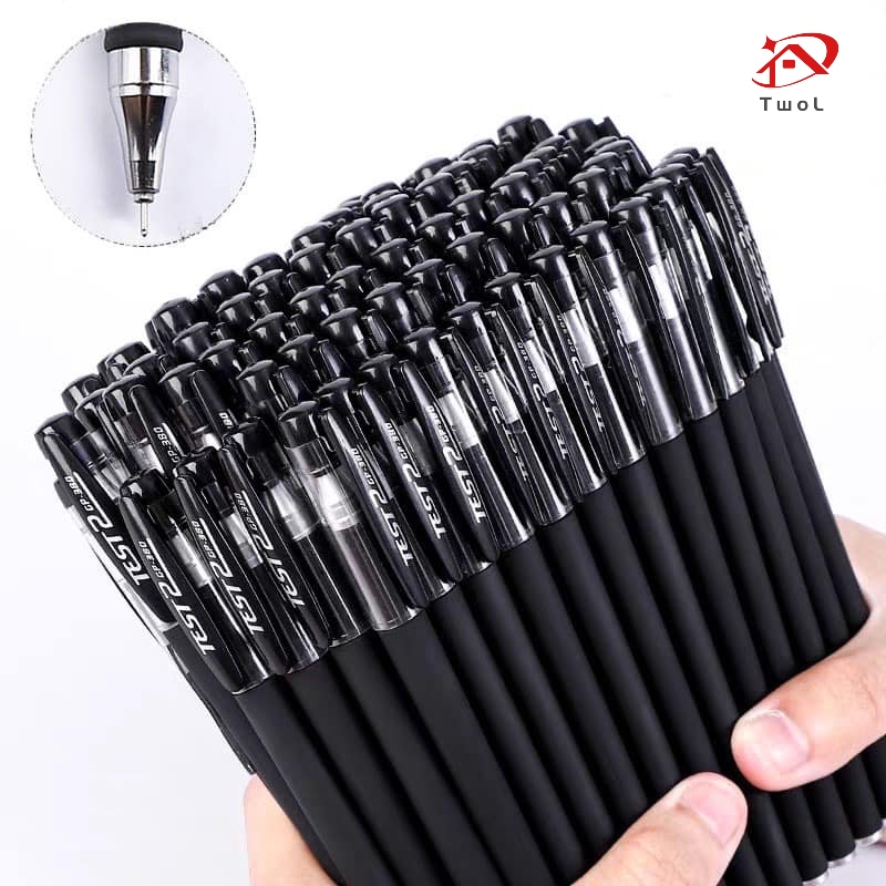TwoL 1pcs Gel pen 0.5 black ink student with a signature pen carbon pen
