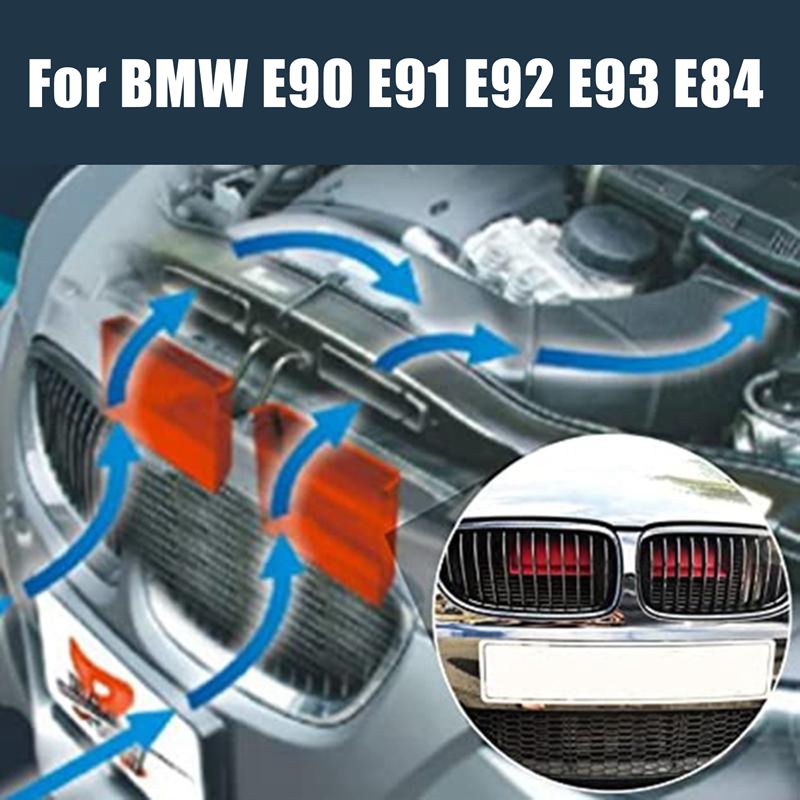 1 Pair Air Intake Scoop Car Dynamic Air Scoops for BMW E90 91 E92 E93 E84 M3 Black