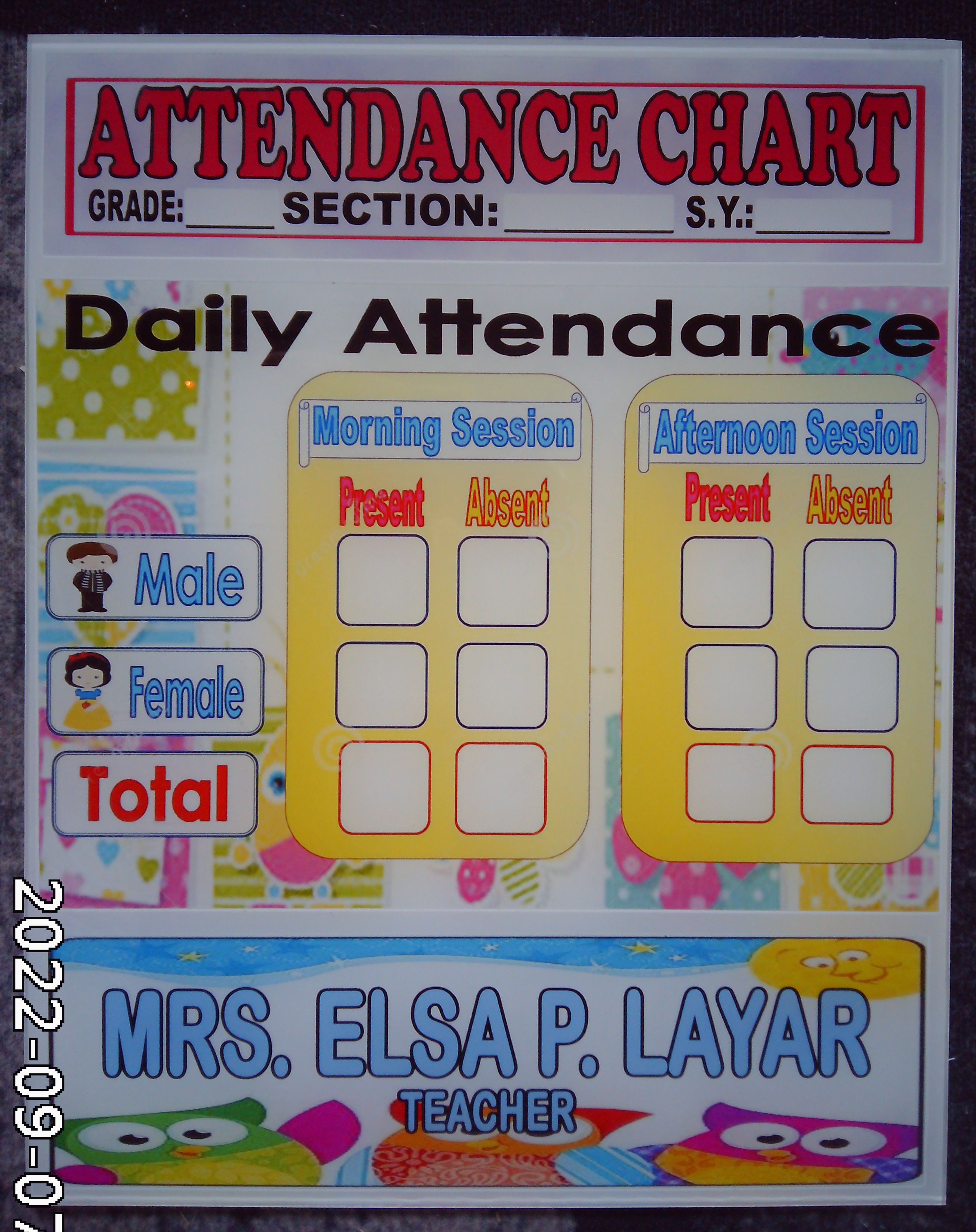 Printable Attendance Chart Deped