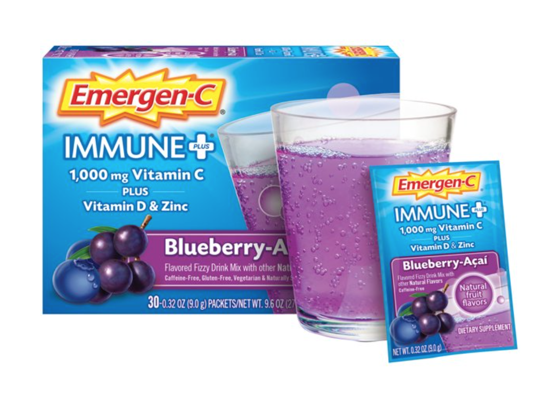 EmergenC Immune+ 1000mg Vitamin C Powder, with Vitamin D, Zinc