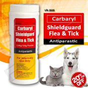 Carbaryl Shieldguard Flea & Tick Dog Cat Powder - 100g