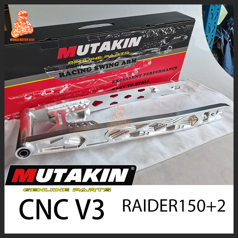 MUTAKIN Full CNC V3/V6/X6 Swing Arm For SUZUKI RAIDER 150 FI Plus