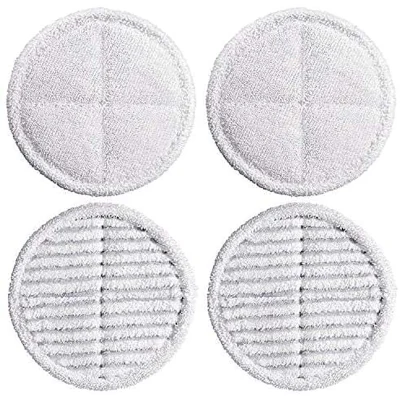 4 Pack Cleaning Mop Pads Replacement Compatible for Bissell Spinwave Pads 2039A 2124 (2Soft Pads + 2 Scrubby Pads)