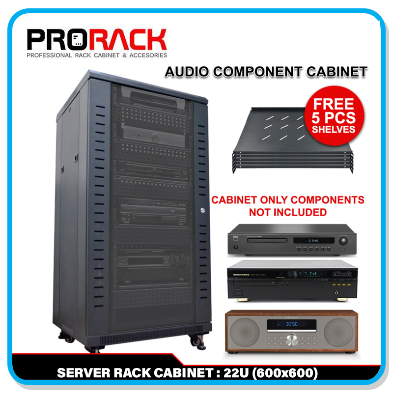 [discontinued/phased out] PRORACK Audio Component Steel Rack Cabinet ...