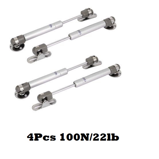4Pcs 100N 22lb Soft Close Lid Support Door Hinge Hydraulic Gas