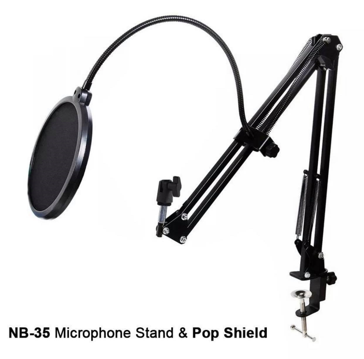 KENLEI STREAMER Metal Adjustable Mic Desk Stand Live Radio Recording