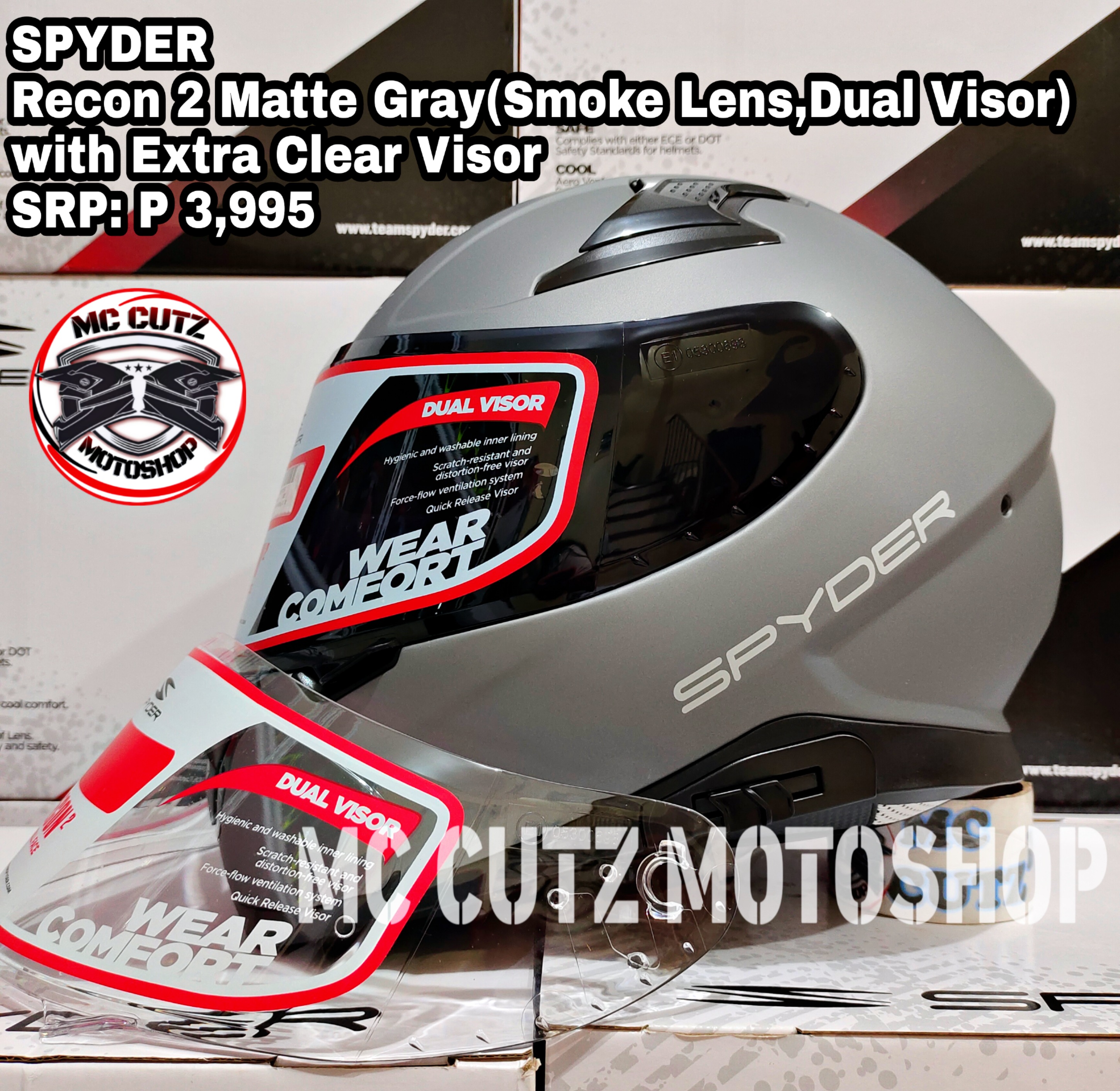 Spyder recon 2 matte 2024 black