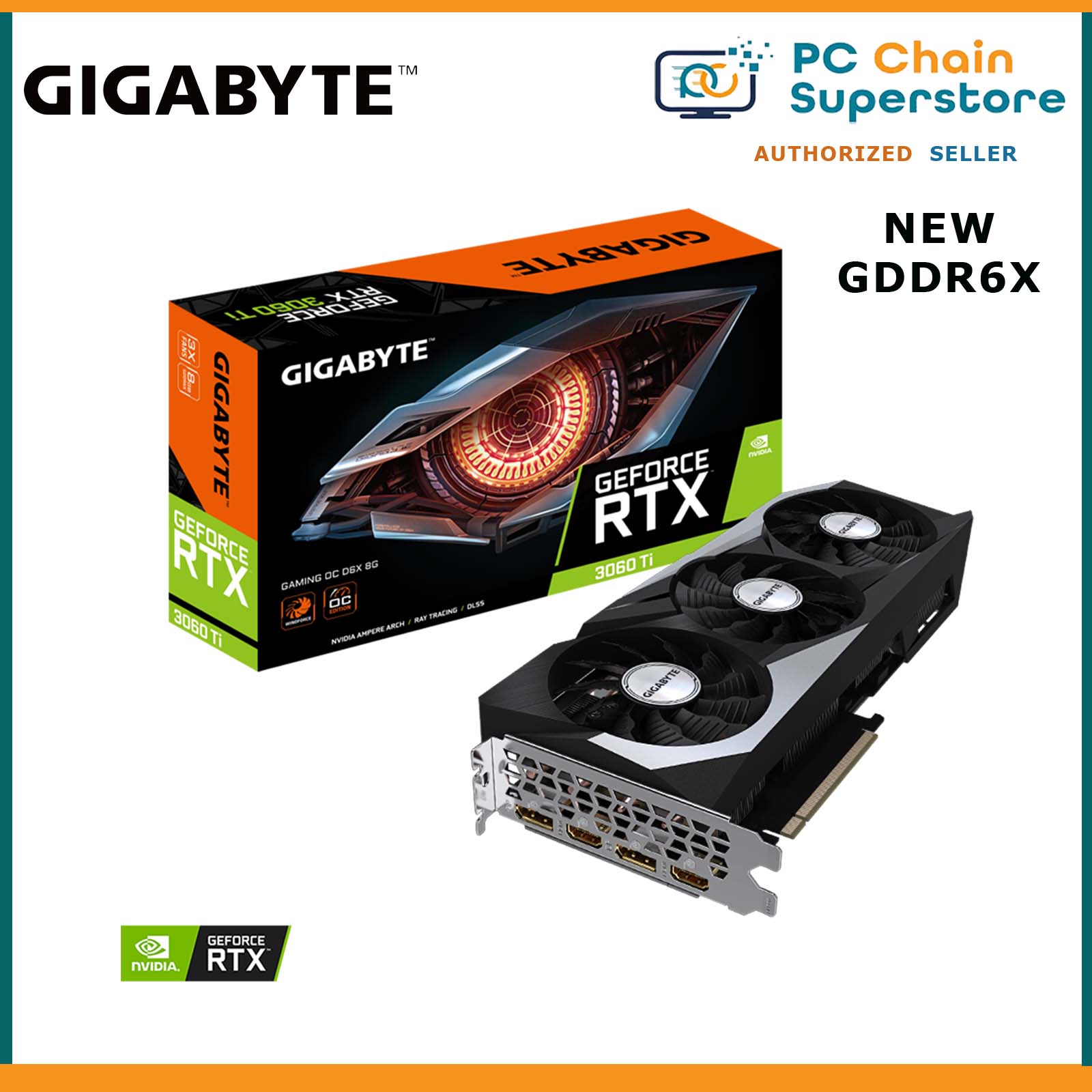 Gigabyte GeForce RTX 3060 Ti Gaming OC D6X 8GB GDDR6X PCI-E 4.0  