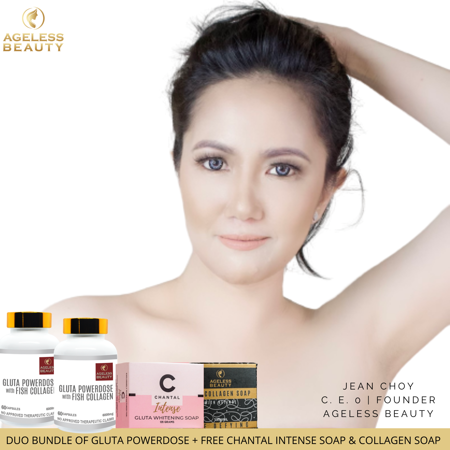 RESELLERS PRICE! Ageless Beauty Gluta Powerdose with Fish Collagen Skin