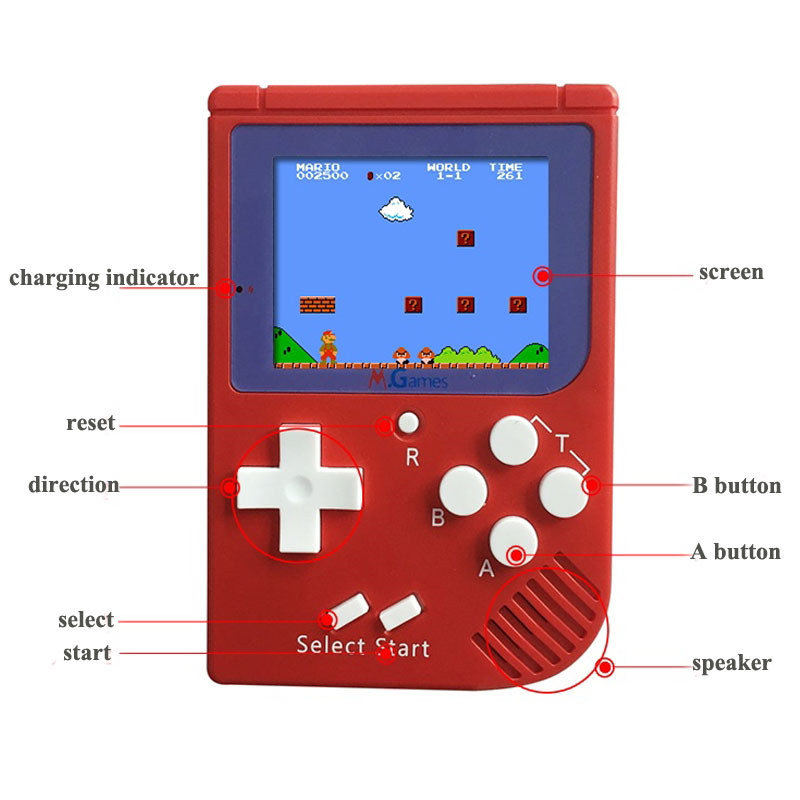 mini retro handheld game console