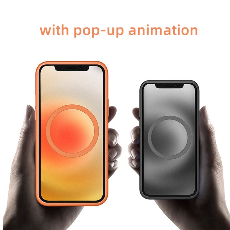 With Logo Leather Magnetic Macsafing Case For IPhone 12 13 Pro Max Mini 12Pro Magsafe With Animation Back Cover For Wireless Charging