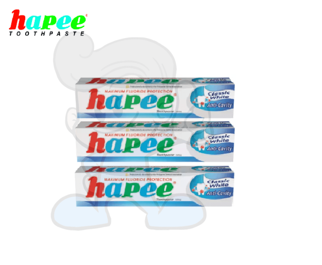 Hapee Toothpaste Classic White Anti Cavity (3 x 100 mL) Lazada PH