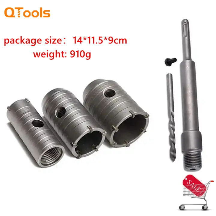3pcs/sets Concrete Wall Hole Saw Set 30 40 50mm with SDS Plus Shank