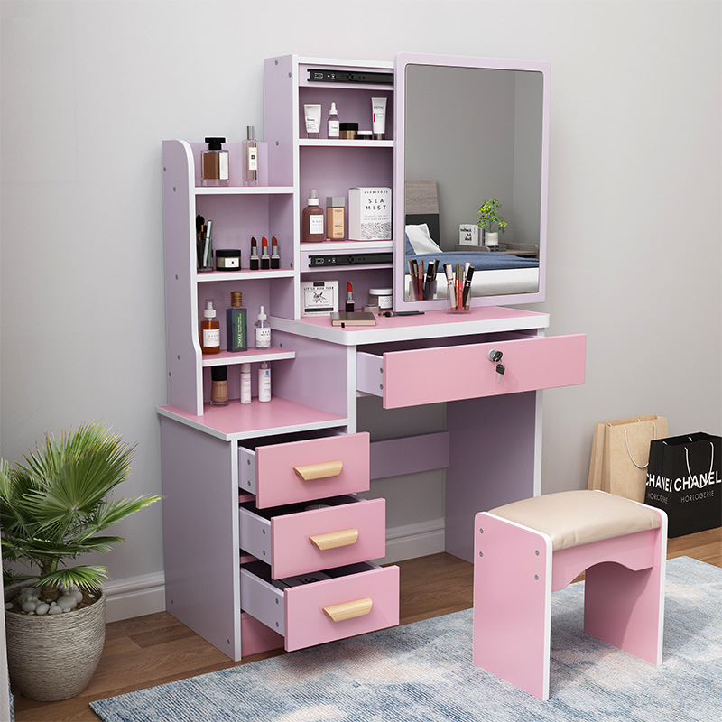 【24 Hours Shipped】European dressing table, modern design, with sliding