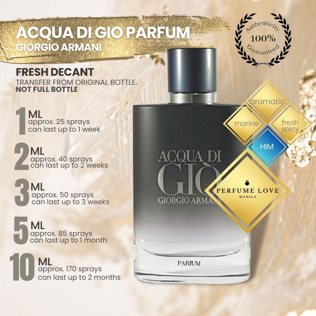 PERFUME DECANT ADG Giorgio Armani Parfum marine aromatic fresh