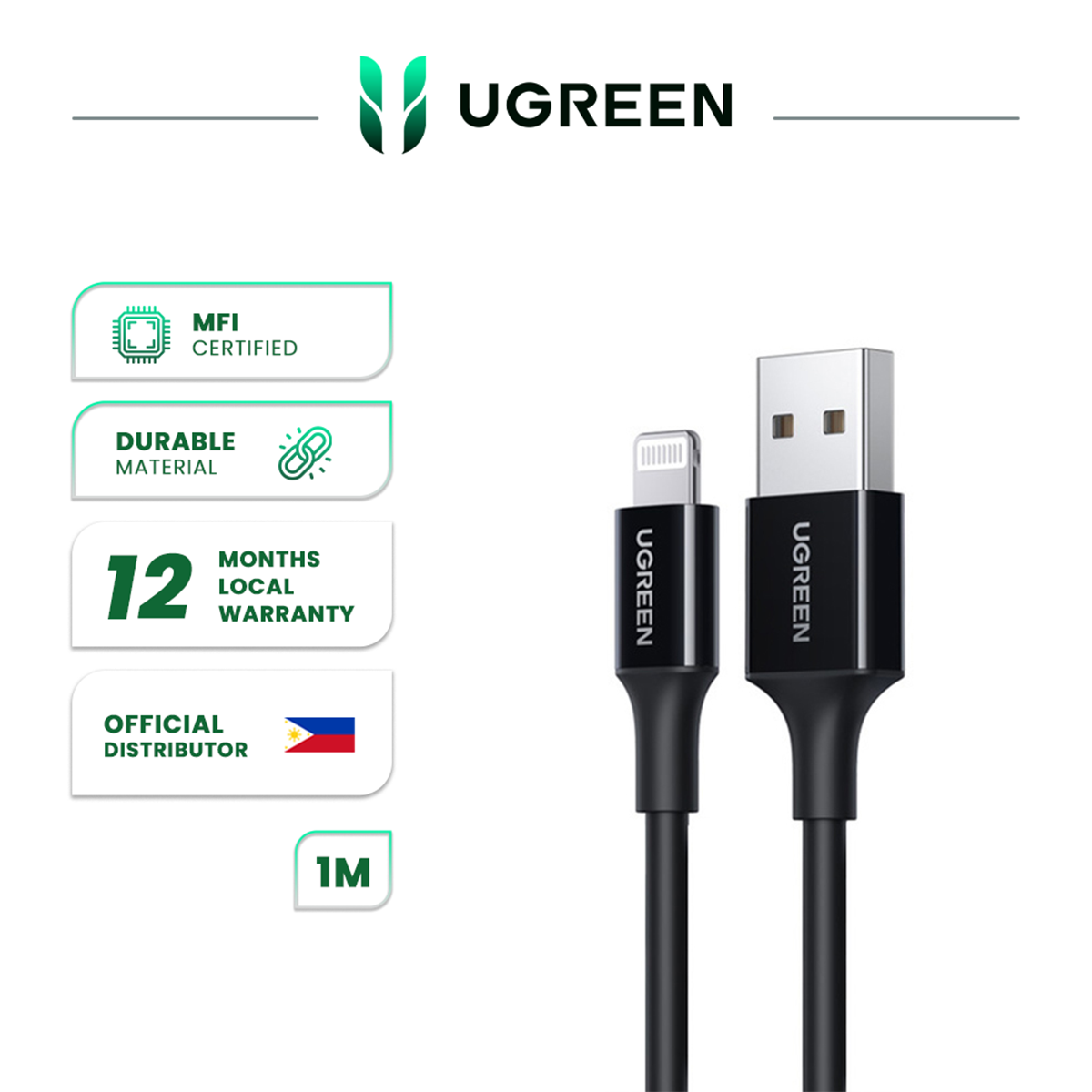 Buy More Save More] UGREEN USB MFi Certified Lightning Cable with