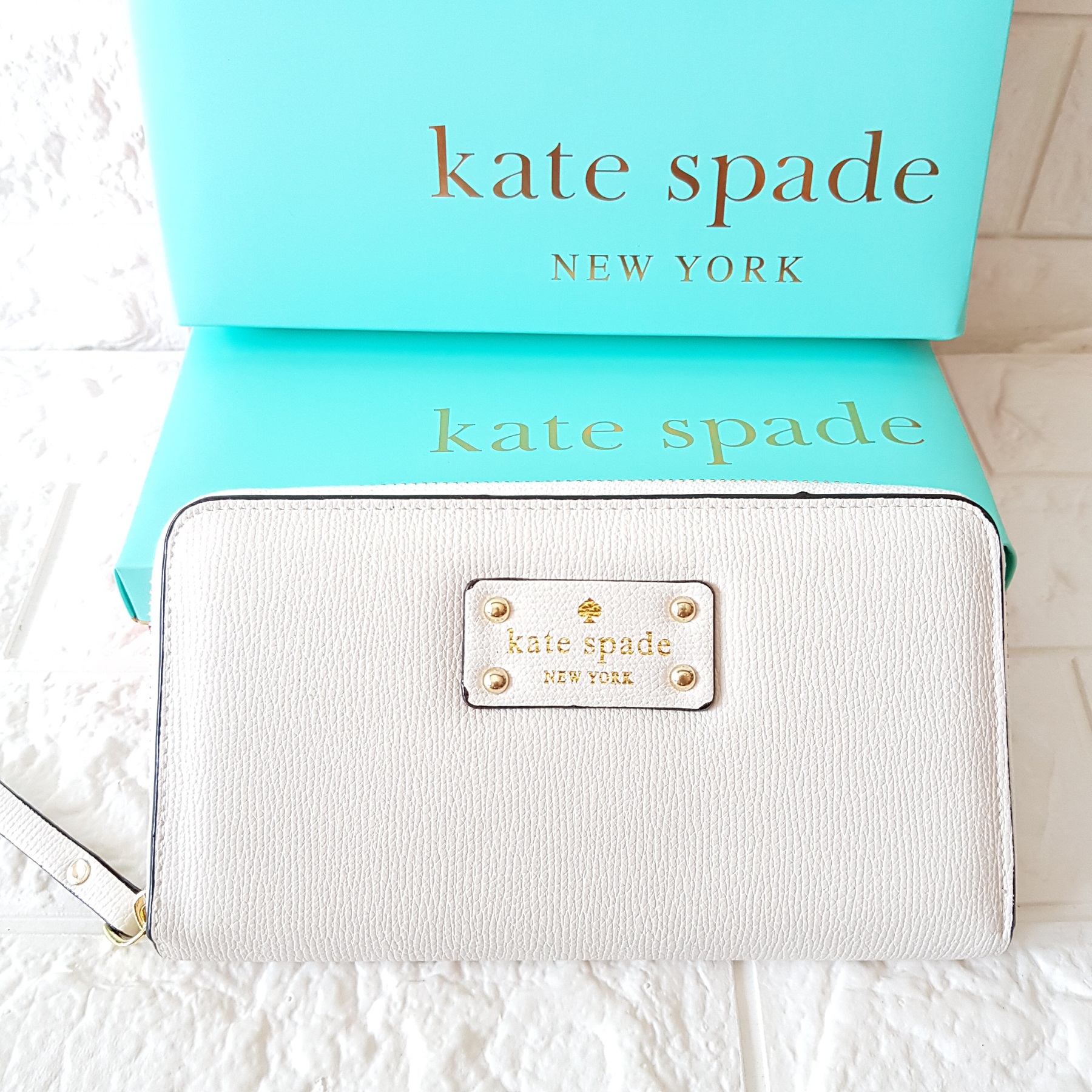 Kate Spade Classic Neda Bright Zinnia New Wellesley Zip Around Wallet
