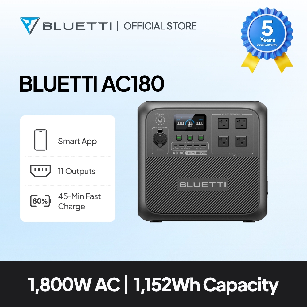 AC180 Portable Power Station | 1800W 1152Wh – Trailborn Equipment
