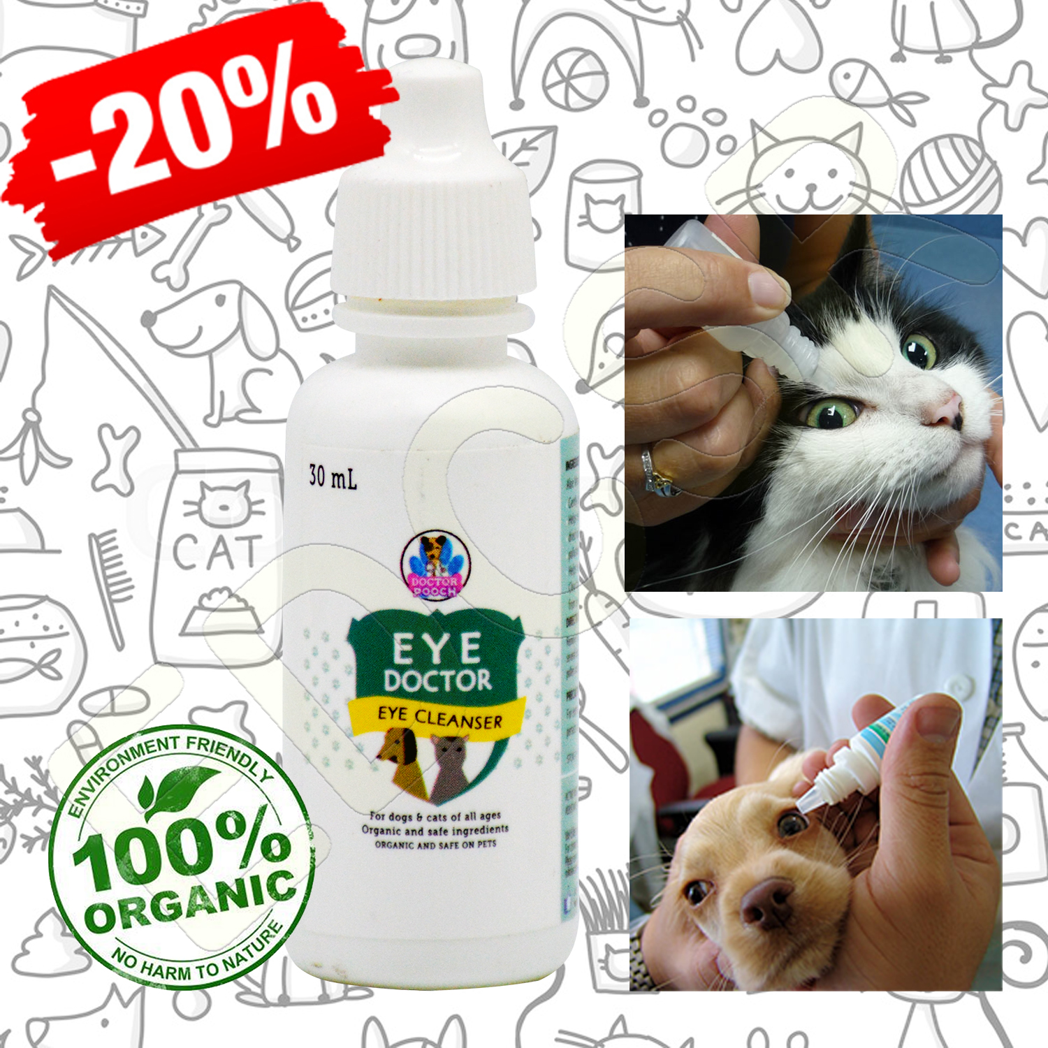 Doctor Pooch Eye Doctor Eye Cleanser for Cats and Dogs - 30ml | Lazada PH